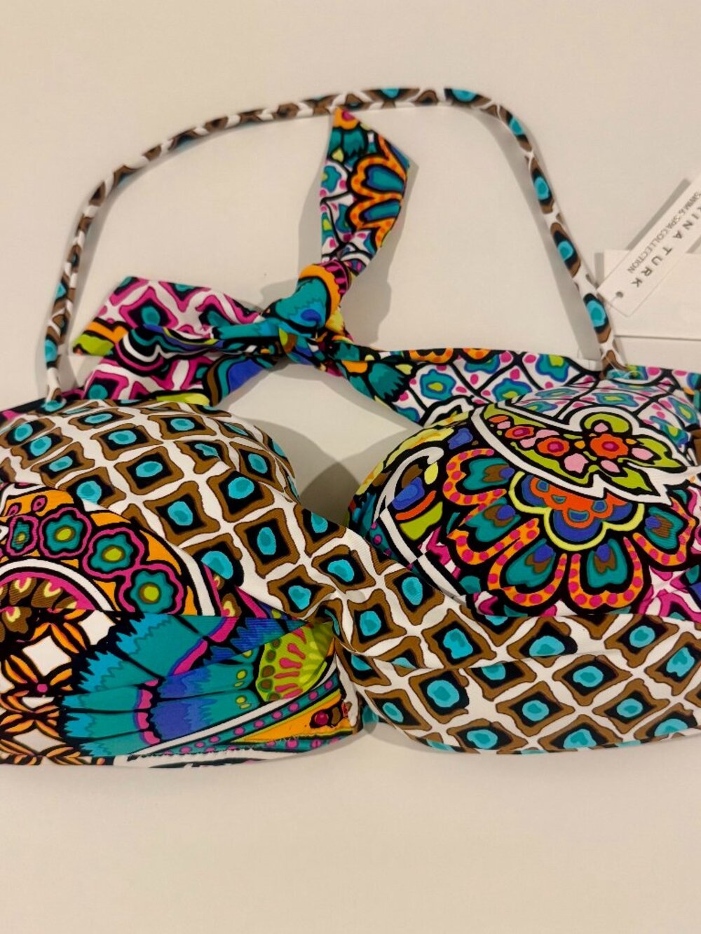 Trina Turk Women's Bandeau Top Swimwear Size 10 Brand New
